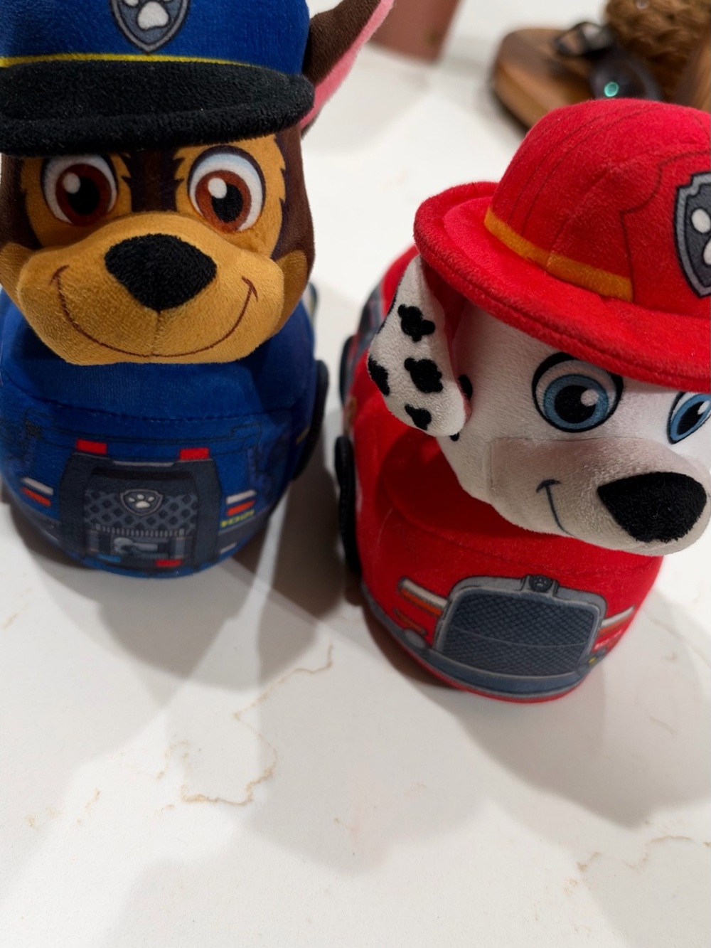 Paw Patrol Plush Vehicle Buddies Chase (Blue) & Marshall (Red)